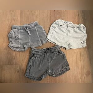 Set of 3 grey Zara baby/toddler shorts